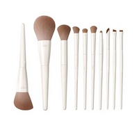 Ensemble de pinceaux de maquillage professionnels de luxe, 12 pièces, poils synthétiques, pinceau pour fond de teint, poudre, anticernes, fard à paupières, pinceau pour le visage