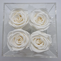 Boîtes à fleurs modernes pliables personnalisées de différentes tailles, grandes, moyennes et petites, boîte en acrylique Infinity Rose