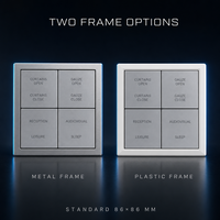 Panneau intelligent KNX 4 gangs 8 voies, type 86, en PC, pour éclairage, rideaux, scénarios, gradation et automatisation des bâtiments