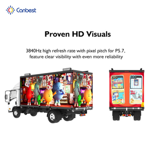 Canbest P5.7 5,7 мм 16 футов 4800x1920 мм Pantallas <span class=keywords><strong>Led</strong></span> De Publicidad светодиодный рекламный щит дисплей грузовик светодиодный экран для наружной рекламы
