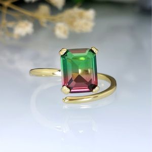Anello Aperto dal Design Quadrato, Anello Unisex alla Moda, Stile Minimalista, Accessorio Regolabile per Dito - Product Image 6