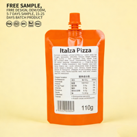 Sachet Doypack personnalisé imprimé pour pâte de ketchup, liquides, sachet à bec verseur en plastique stérilisable pour sauce tomate, sauce pizza et chewing-gum