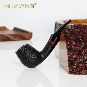Muxiang Briarwood Smoking Pipe Bent Type Handmade Solid Wood Tobacco Pipe For Men Gift - Product Image 2