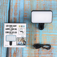 Lampe LED portable et rechargeable pour téléphone portable et ordinateur, avec clip, intensité réglable, pour vidéoconférence et embellissement des selfies