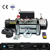 Treuil électrique 12V CE avec frein automatique, revêtement antirouille et anticorrosion, étanche, pour remorquage de bateaux et accostage de yachts