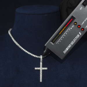 Bijoux fins personnalisés pour femmes, pendentif en argent 925 avec moissanite, pendentif croix en diamant pour hommes, style hip hop - Product Image 2