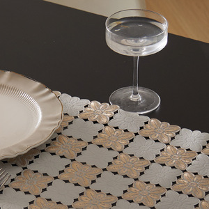 Nordic Minimalist Table Runner Gold Waterproof Non <b>Slip</b> Heat Insulating <b>Long</b> Strip Placemat Western Style - Product Image 4