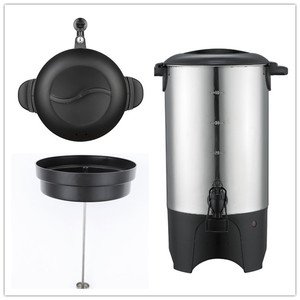 Urne à café électrique de 40 tasses, 6 litres, 120 V, <span class=keywords><strong>machine</strong></span> à café en acier inoxydable pour café, cafétéria, hôtel, bouilloire à café commerciale - Product Image 2