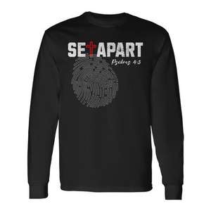 Set Apart Psalms 4 3 Camiseta de manga larga con estampado de Jesús - Product Image 1