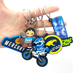 Personalized Promotional Cartoon 2D Anime Custom Logo Durable Silicone PVC Rubber Keychain for April Fool's Day