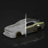 Nouvelle voiture de course RC C65 1:76 avec gyroscope et lumières LED, télécommande 2.4G, mini camion de drift RTR pour adultes