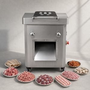 Nueva Máquina Cortadora <span class=keywords><strong>de</strong></span> Carne Comercial <span class=keywords><strong>de</strong></span> Alta Potencia 220V, Totalmente Automática, Grosor Ajustable, para Cortar, Triturar y Picar Carne Fresca Fácilmente - Product Image 1
