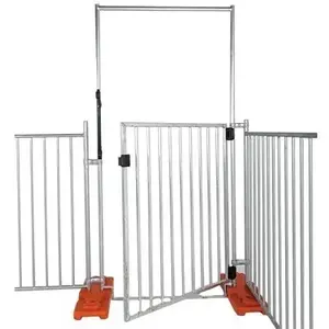 Heavy duty removable zinc coated wleded temporary fence gate