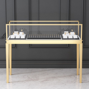 Design di lusso in vetro negozio di stoccaggio in metallo <span class=keywords><strong>vetrine</strong></span> <span class=keywords><strong>per</strong></span> esposizione gioielli vetrina vetrina - Product Image 4