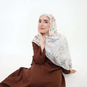 2026 Trendy Custom Logo Muslim Headscarf Wholesale Breathable 4-Season Graceful Modest Ladies' Print <b>Modal</b> <b>Hijab</b> - Product Image 1