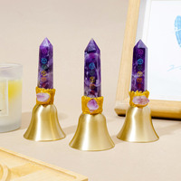 Vente en gros de tours de cristal d'améthyste naturelle, clochettes en cristal, artisanat en cristal, décoration d'intérieur, cadeau idéal