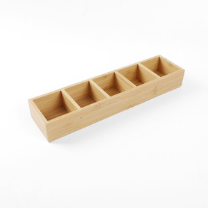 Caja de almacenamiento rectangular de bambú de 5 compartimentos, certificada para exportación, caja de bambú multicompartimentos, caja de almacenamiento sencilla, bambú - Product Image 2