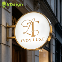 Panneau publicitaire personnalisé rapide en acrylique double face pour enseigne de magasin, logo d'entreprise, panneau extérieur pour devanture de magasin