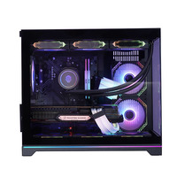 LY Meilleures ventes Etui pour PC en verre hautement respirant Personnalisé Ventilateurs arc-en-ciel Micro ATX Verre trempé Spcc Computer Gaming Pc case