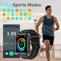 Moda deportes Smartwatch al aire libre impermeable Smartwatch hombres con IOS Android respuesta llamada Batería grande Fitness Tracker