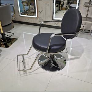 Popular Wholesale Modern <b>High</b> Quality <b>Black</b> Hair Salon Men Haircutting Barber <b>Chair</b> With Gold Base - Product Image 2