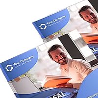 Service d'impression de brochures, catalogues et magazines publicitaires en carton, avec reliure piquée à cheval et design personnalisé