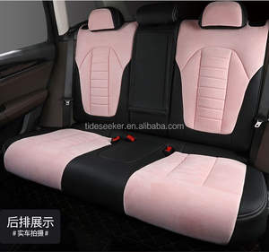 Housse de siège de <span class=keywords><strong>voiture</strong></span> <span class=keywords><strong>en</strong></span> cuir noir et rouge, confortable, luxueuse, respirante, pour cinq sièges, ensemble complet, avant et arrière - Product Image 6