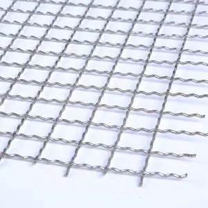 重型编织锰钢丝网振动砂石筛矿用压接丝网