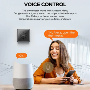 Thermostat intelligent WiFi 2025 avec bouton rotatif, contrôleur numérique sans fil Tuya pour chauffage au sol, thermostat compatible Android pour maison connectée - Product Image 4