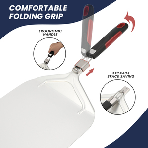 Pala per <span class=keywords><strong>Pizza</strong></span> Pieghevole in Alluminio 12 X 14 Pollici con Tagliapizza a 14 Lame e Copertura Protettiva per <span class=keywords><strong>Pizza</strong></span> Fatta in Casa - Product Image 5