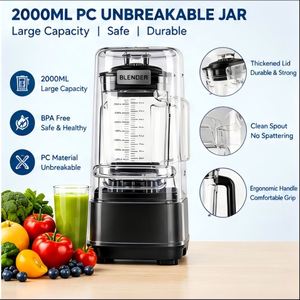 Licuadora de Alto Rendimiento y Bajo Ruido, Potente, Multifuncional, con Control de Dial y Calentamiento, para Jugos, Frutas, Smoothies y Alimentos - Product Image 5