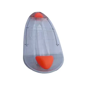 2024 Nuevo kayak transparente de 4 plazas con remo Barco transparente de cristal