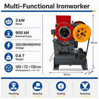Machine multifonctionnelle pour le travail du fer, rainurage en V pour acier angulaire, découpe et poinçonnage d'acier profilé, certification CE