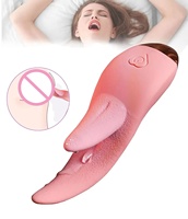 10-Gang Realistischer Zungenleck-Vibrator für Frauen Klitoris G-Punkt Mit Doppelzunge Weiblicher Masturbator