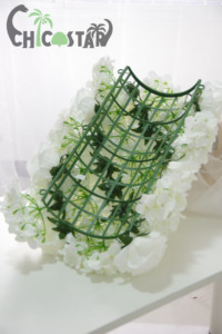Panneau mural de fleurs roses artificielles Plantes artificielles Panneau mural de fleurs 3d Déco <span class=keywords><strong>murale</strong></span> de fleurs de mariage - Product Image 6