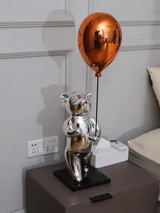 Urso Balão Decoração Modelo Quarto Creative Children's Living Room Entrada Moderna Nórdico Cartoon Boneca Arte Escultura
