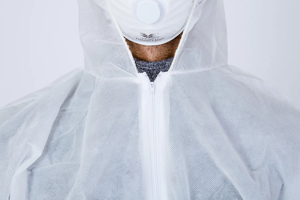 Tuta monouso Clean Room tuta da lavoro tutto il corpo tuta protettiva in tessuto <span class=keywords><strong>con</strong></span> <span class=keywords><strong>cappuccio</strong></span> - Product Image 2