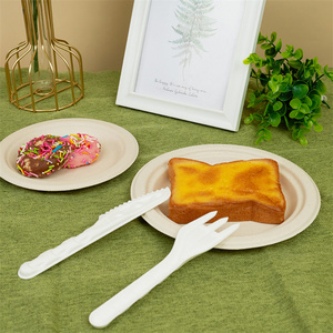 Tenedor desechable con logotipo personalizado <span class=keywords><strong>de</strong></span> fábrica, <span class=keywords><strong>vajilla</strong></span> <span class=keywords><strong>de</strong></span> bagazo, tenedor, juego <span class=keywords><strong>de</strong></span> cubiertos, platos desechables <span class=keywords><strong>para</strong></span> <span class=keywords><strong>fiesta</strong></span> - Product Image 1