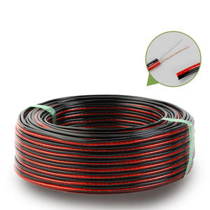 Câble de haut-parleur 2 conducteurs rouge et noir, en cuivre recouvert d'aluminium, isolé en PVC, flexible, pour scène, home cinéma, audio automobile et théâtre - Product Image 2