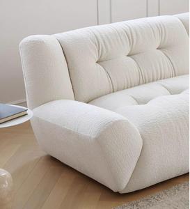 Divano in Tessuto Stile Crema, Divano Cloud di <span class=keywords><strong>Design</strong></span>, Divano di Lusso in Ciniglia per Villa, Piccolo Appartamento, Soggiorno - Product Image 3