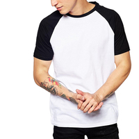 Vente en gros de t-shirts surdimensionnés graphiques à manches raglan pour hommes vierges 100% coton de qualité supérieure DTG T-shirt imprimé d'étiquette de logo personnalisé
