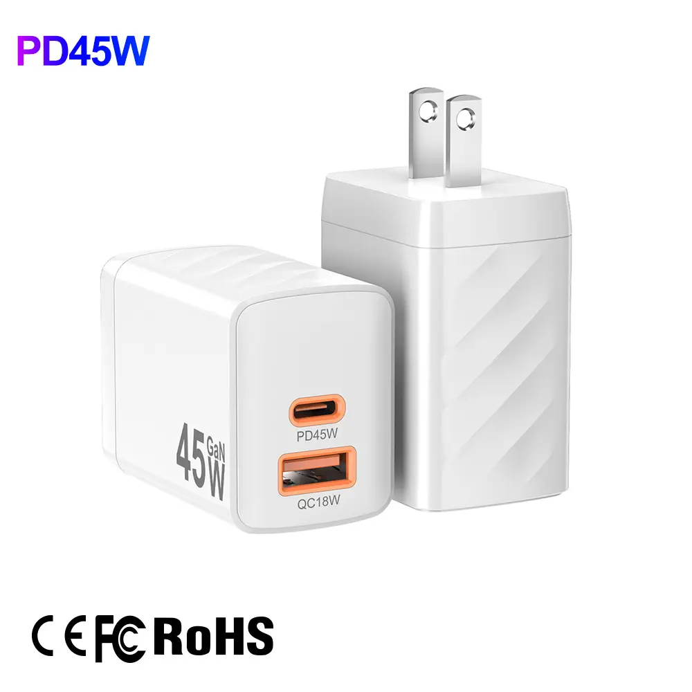 Ibd Wholesale 45W Pps Snel Gan Usb Type C Type-C Eu Us Au Uk India Plug Super Snel Opladen Muur Opladers Voor Laptop Iphone 15