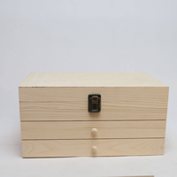 Boîte à bijoux en bois poli - Décoration d'intérieur - Boîte cadeau - Artisanat
