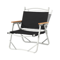 Fauteuil de camping pliable Kermit moderne en aluminium avec dossier réglable, surface en tissu amovible, idéal pour l'extérieur et le jardin - Vente en gros