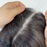 Perruque 100% Cheveux Humains Bruts Indiens Remy pour Hommes, Toupet à Base Fine en PU avec Boucles en V, Densité 130%-140%, Système de Remplacement Capillaire pour la Perte de Cheveux