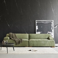 Ruang tamu canapé gaya Italien vila minimaliste keratan gaya mewah modulaire canapé baldu kulit sintetik
