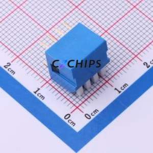 SMQP-04B-TP DIP Switch Switch ( Type: Piano Key )( Number of Switch Sections: 4 )( Lead Spacing: 2.54mm ) - Product Image 2