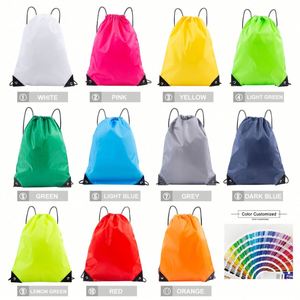 Wholesale Custom Logo Plain Polyester <b>Drawstring</b> Bag Eco Friendly Nylon Carry <b>Backpack</b> Sport Gift Bag <b>Drawstring</b> Bag Promotional - Product Image 2