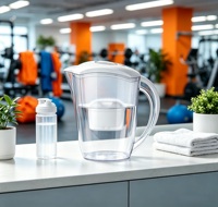Carafe filtrante à eau portable avec membrane en charbon actif, sans BPA, réduction des PFAS, norme NSF, capacité de 2,2 L à 4,0 L, NSF42