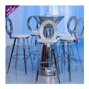 Hot Bán Cao Cocktail Dây Rèn Sắt Thanh Giá Rẻ Phân Đặt Thanh Đồ Nội Thất Vàng Trắng Thanh Bàn Và Ghế Đặt - Product Image 3